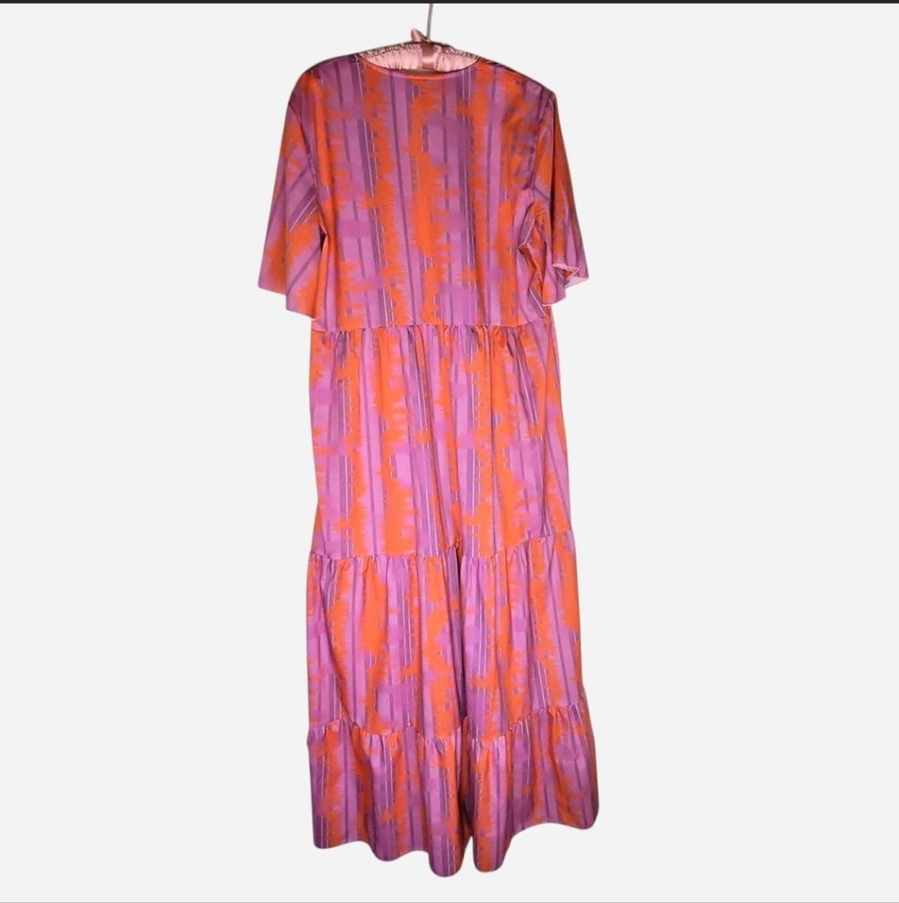 Unbranded‎ Pink Orange Maxi Caftan Muumuu Hostess Dress NWT Size L - Picture 3 of 7